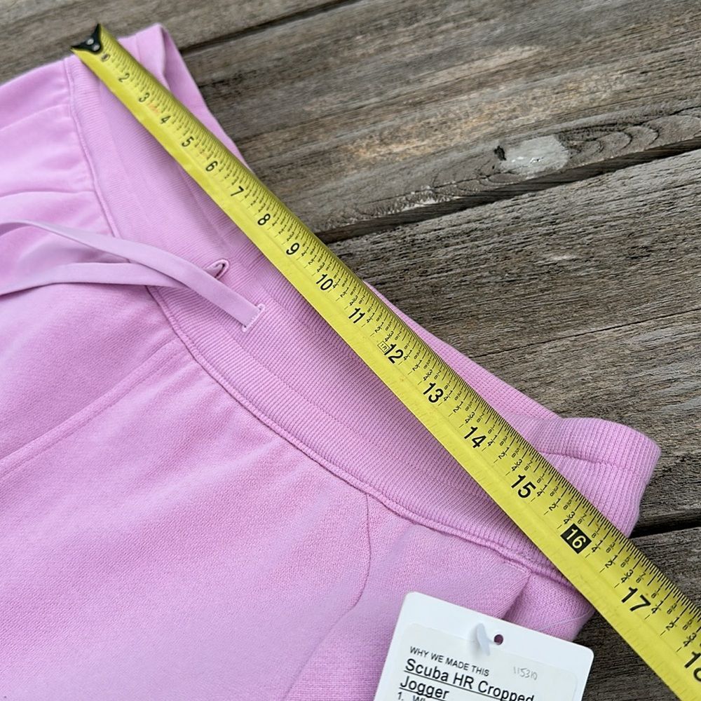 Lululemon Scuba High-Rise Cropped Jogger Vitapink Size 10 NWT - Picture 4 of 7